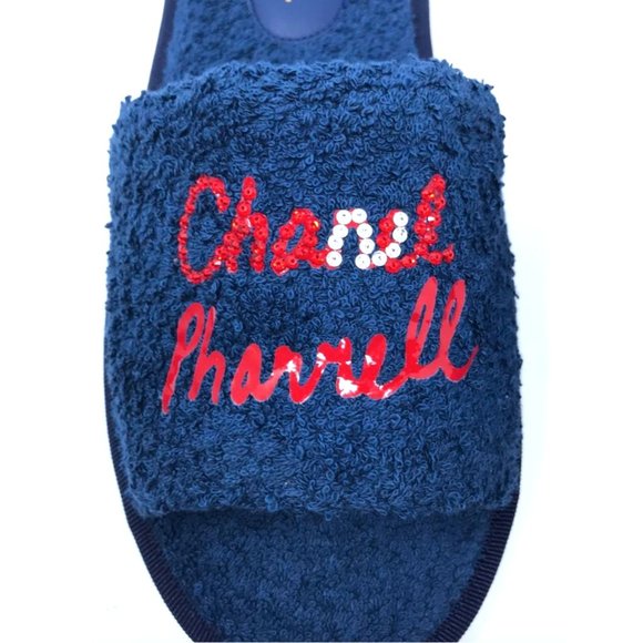 Chanel Marine Pharrell Slippers Medium Crystal Embellished Sandals - Picture 3 of 8